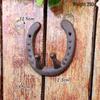 Vintage Horseshoe Wall Hook - European & American Wrought Iron Double Hook for Home Decor