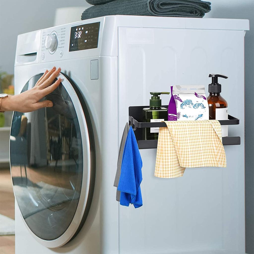 Magnetic Rack for Kitchen Bathroom Spice Magnetic Refrigerator Washing Machine Set of 2 with Hooks 2 Refrigerators, Rack, Rack, Rack, Shelf, Storage,