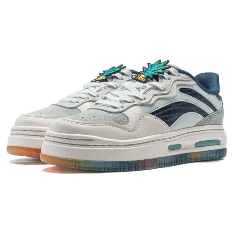 Li Ning Future C1 Skateboard Shoes Women's Low top Green White Blue AGCT270-1
