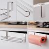 Sturdy and Durable Stainless Steel Kitchen Over Door Roll Paper Holder Paper Towel Rack Hanger