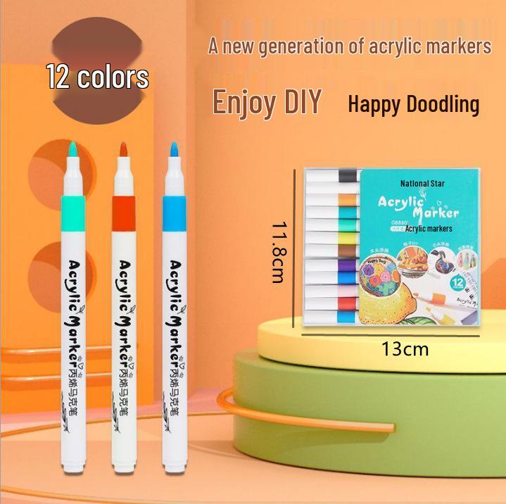 Fixy na bázi oleje s dvojitým hrotem pro studenty umění a anime, ideální pro dětskou kresbu a vybarvování.