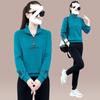 Trendy Two-piece Loose-fitting Crew-neck Hoodie Casual Set Sporty Casual Suit for Ladies Spring/autumn