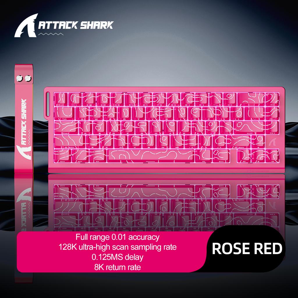 ATTACK SHARK X68HE X68Pro He Magnetic Mechanical Keyboard for Pro Gaming 0.01mm Rapid Trigg 8000Hz SOCD/Rs 0.125ms 128K Rate