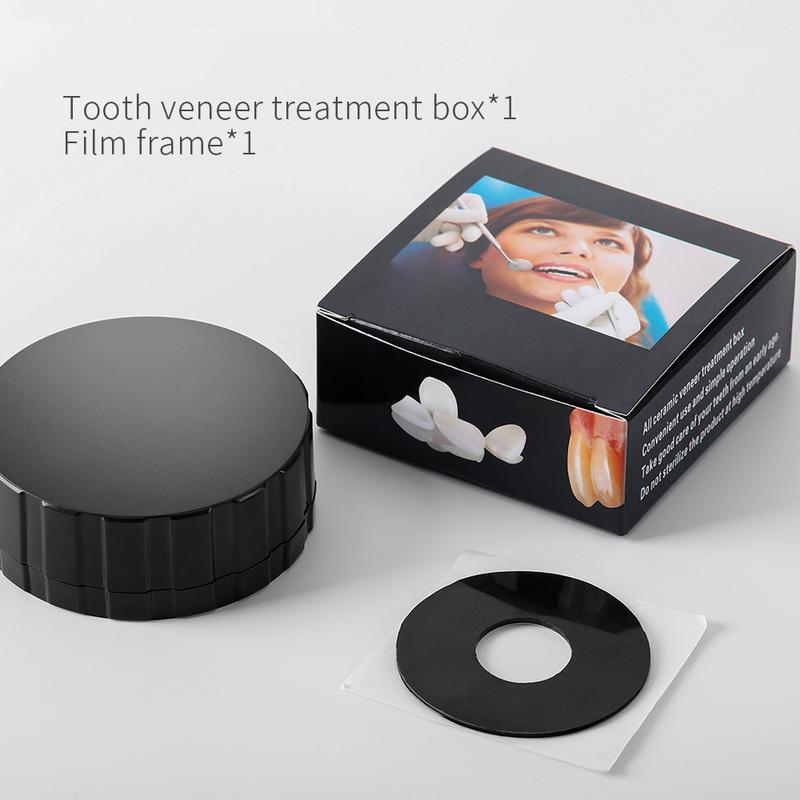 Azdent Parche de Pretratamiento para Carillas Dentales Caja para Dientes Dentadura Postiza de Cerámica Completa Almacenamiento Disposición Portátil Limpieza
