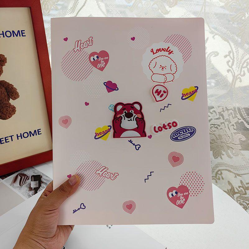 

Cartoon Cute Pregnancy Test Info Booklet A4 Strawberry Bear Pregnant Mother Birth Test Storage Sheet Portable Info Booklet Folder Pink Strawberry Bear Hi
