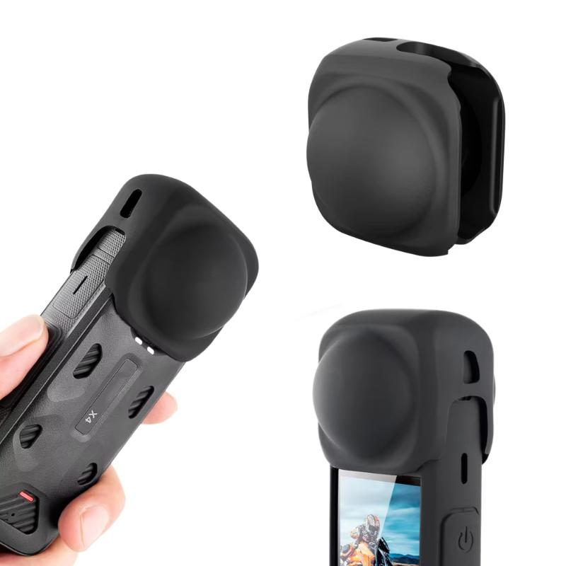 Silicone Lens Cover For Insta360 X5 X4 X4Air Protector Cap Accessories Insta 360 X4 Camera Anti-Dust Anti-Scratch Lens