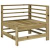 VidaXL Canapés d'Angle de Jardin 2 pcs, Sièges avec Dossier, Meubles de Terrasse Patio Arrière-cour Balcon Extérieur, Bois 825638