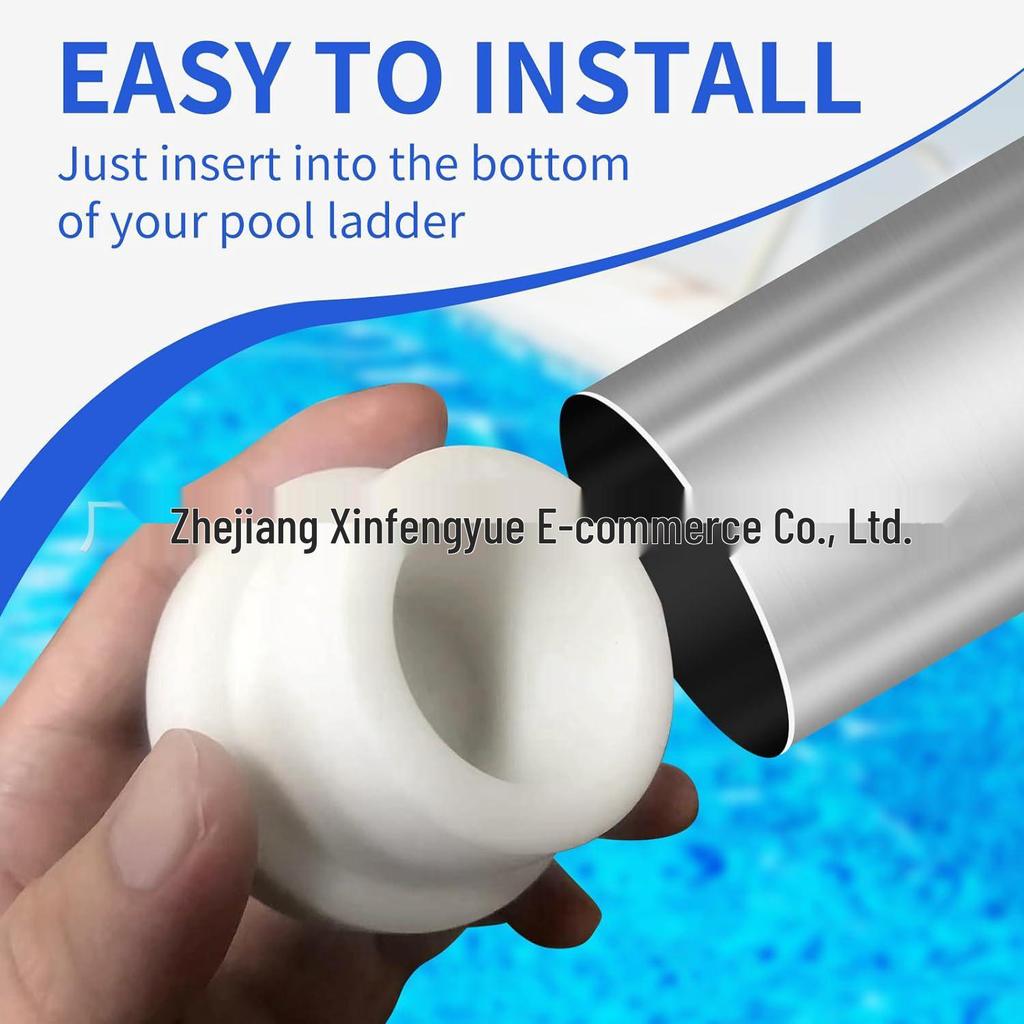 Cubierta de Goma para Pie de Pasamanos de Escalera de Piscina, Alfombrilla Antideslizante de 1.9 Pulgadas