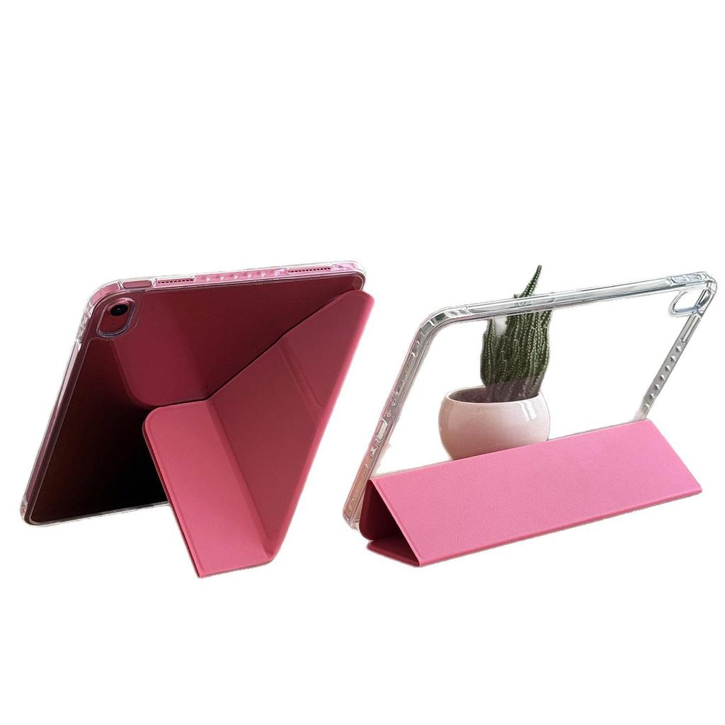 Apple iPad 11th Gen A16 Protective Case: 10.9-inch Anti-bend Magnetic Acrylic Shell, Three-fold Design, No Pen Slot