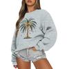 Women  Tops Women's Long Sleeve Sweatshirt Casual Crewneck Loose Fit Pollover Fleece Tops