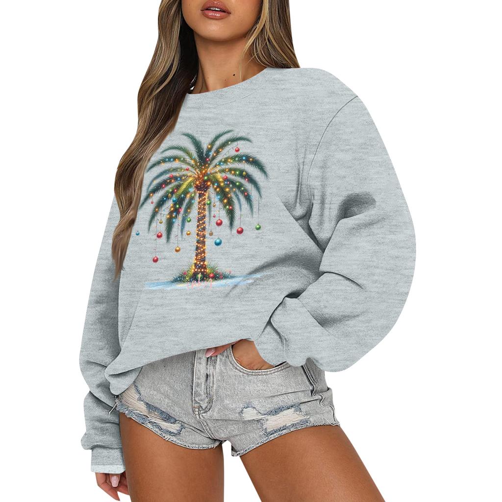 Women  Tops Women's Long Sleeve Sweatshirt Casual Crewneck Loose Fit Pollover Fleece Tops