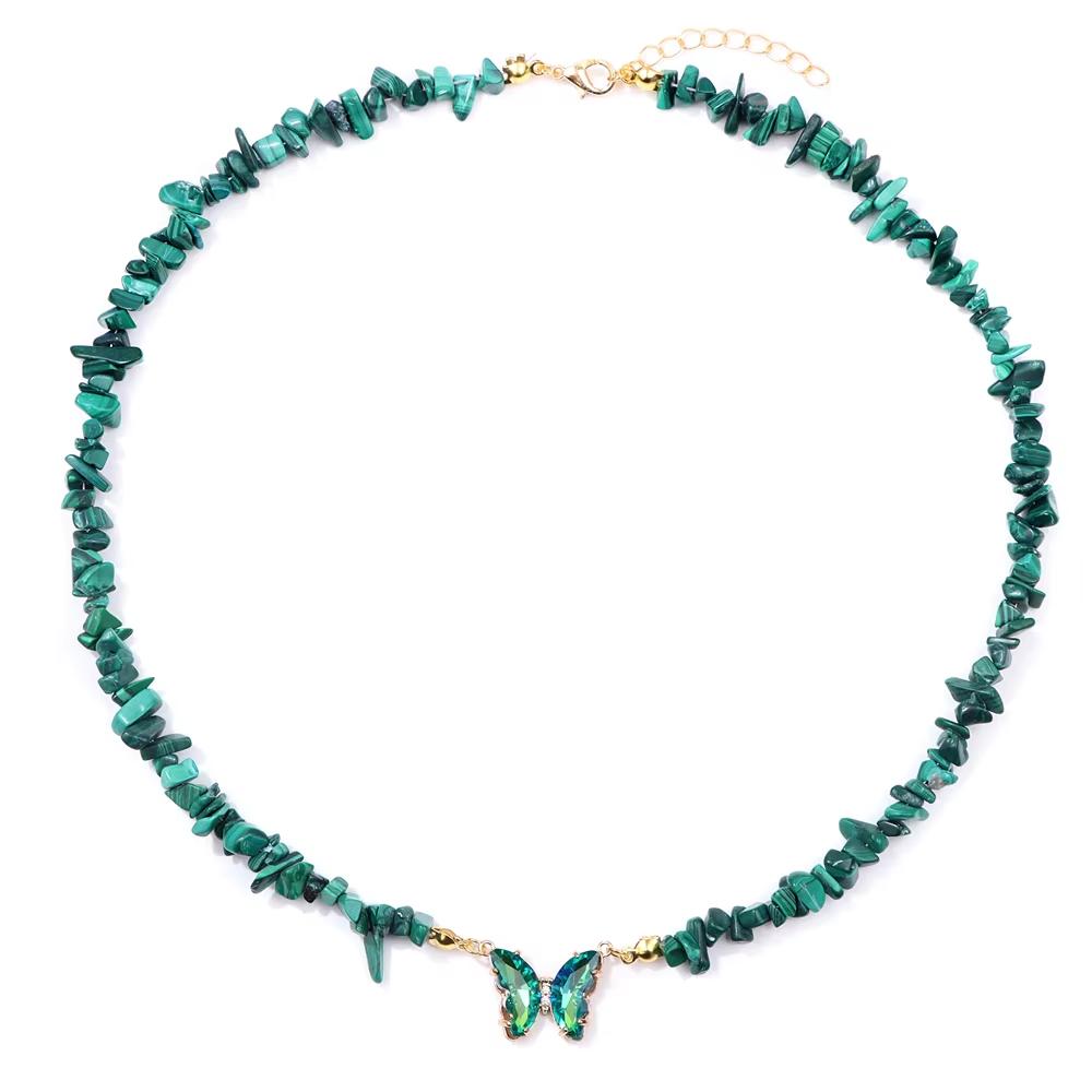 Bohemian Natural Stone Bead Choker Necklace Handmade Irregular Ladies Gemstones Beaded Jewelry Collar Party Friend Gift Femme