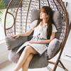 Hanging Basket Seat Cushion with Thickened Backrest - Swing & Rocking Chair Cushion for Indoor/Outdoor Use