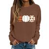 Women's Halloween Print Long Sleeve Neck Casual Top