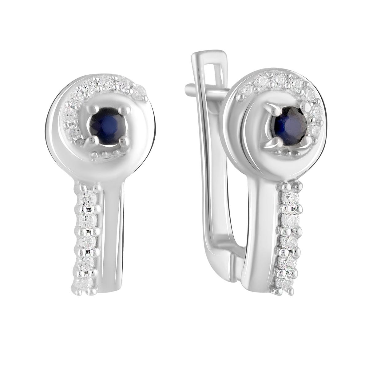 

Срібні сережки з натуральним сапфіром 0.358ct (2103721) сапфіровий