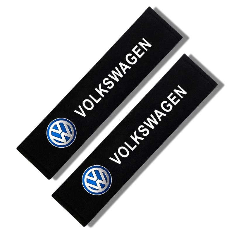 

For VOLKSWAGEN VW 2pcs Car Seat Belt Cotton Safety Belt Shoulder Cover Breathable Protection For Volkswagen VW Golf Tiguan POLO шоколадный