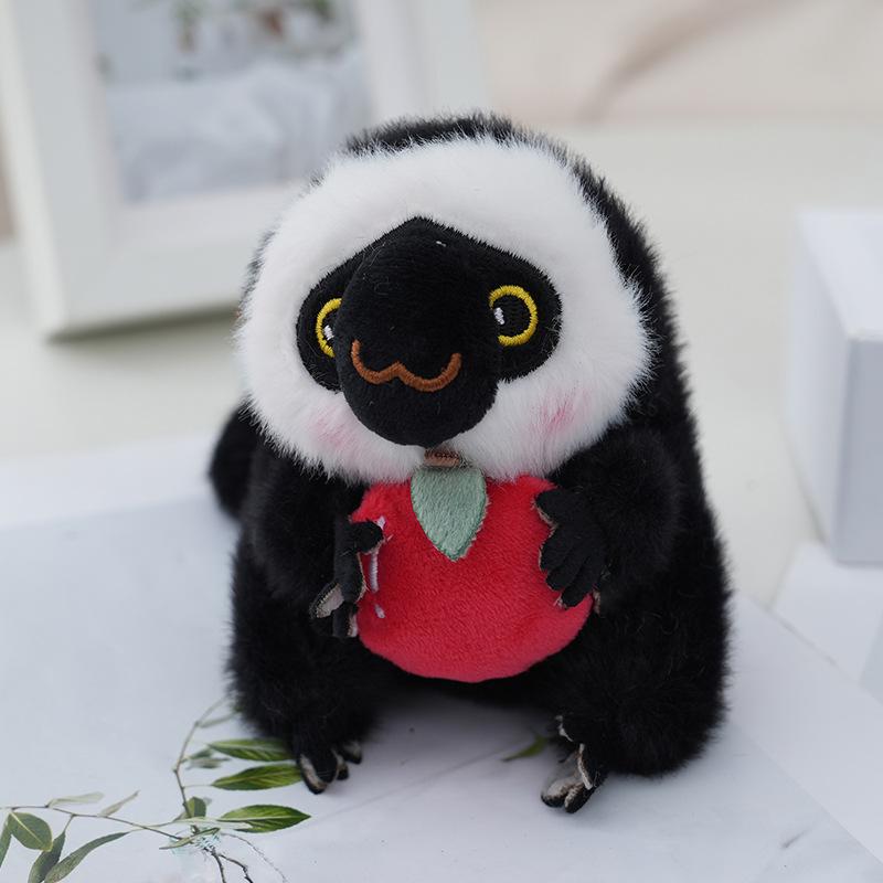 

Белая плюшевая игрушка Обезьянка с мордочкой Брелок Милый мультяшный дизайн Мягкий хлопок с наполнителем ПП Apple