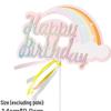 Seven-Color Rainbow Tassel Cake Topper - Party Supplies & Dessert Table Decoration