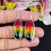 Bi-Color Tourmaline Gemstone 925 Sterling Silver Jewelry Earring 2.09" KG-1780