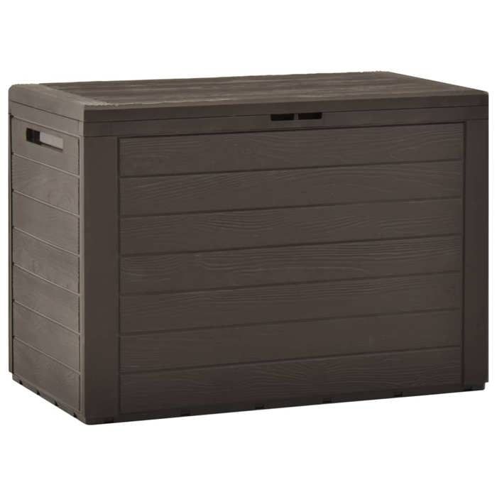 VidaXL Boîte de Rangement de Jardin Coffre de Stockage Boîte de Stockage Coffre de Rangement Extérieur Patio Terrasse Marron 49442
