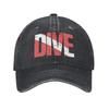 Custom Classic Unisex Cotton Vintage Scuba Diving Flag Baseball Cap Adult Diver Adjustable Dad Hat Unisex Women Outdoor