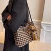 Women's Large Plaid Tote Bag - 2025 Autumn/Winter Fashion, Versatile Textured Shoulder Bag