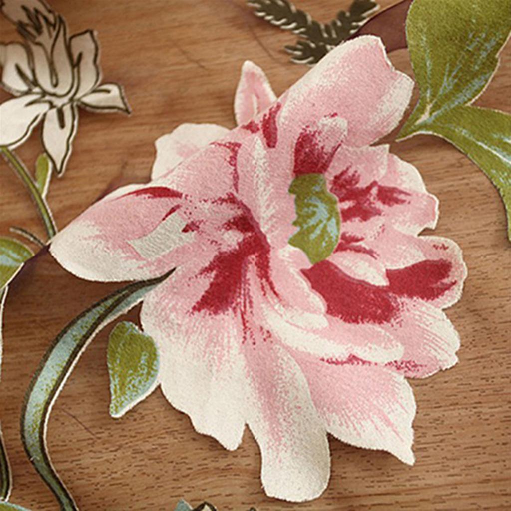 Home Textile Flower Embroidered Chinese Fabric Tulle Sheer 3D Window Curtain