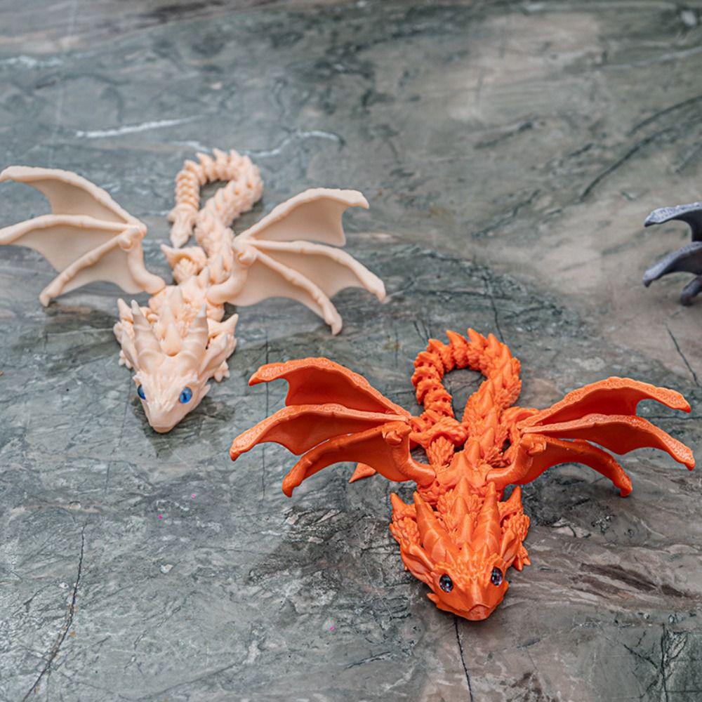 With Wings Simulated Dragon Ornament Articulated Western Dragon Model  Desktop Ornament