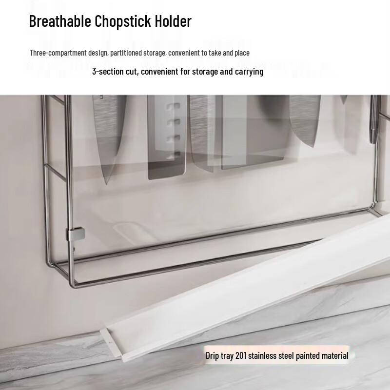 Modern No-Drill Wall-Mounted Kitchen Storage Rack