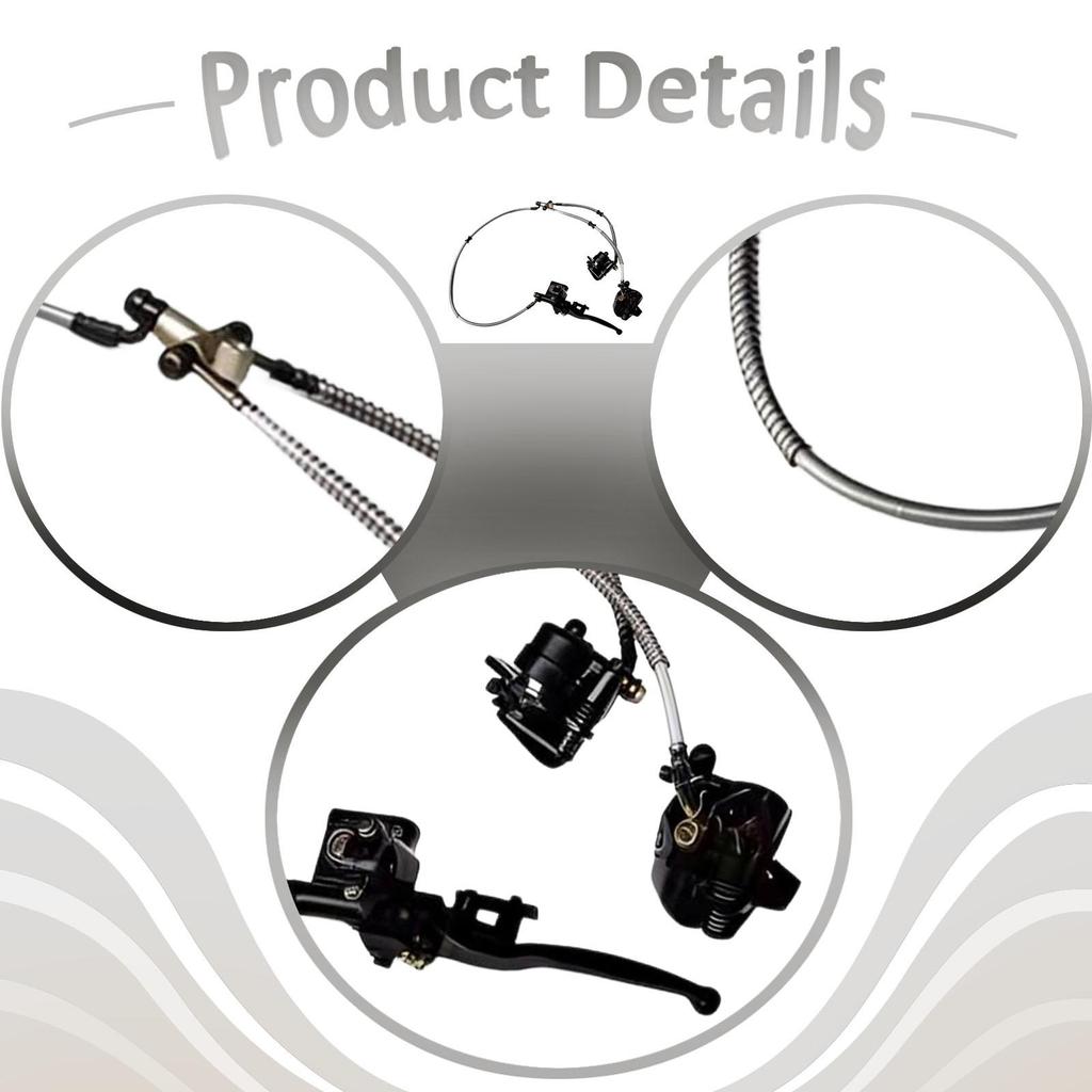 Metal Front Twin Brake Caliper Master Cylinder Kit for Go Kart Golf Cart UTV 4 Wheeler Easy Install