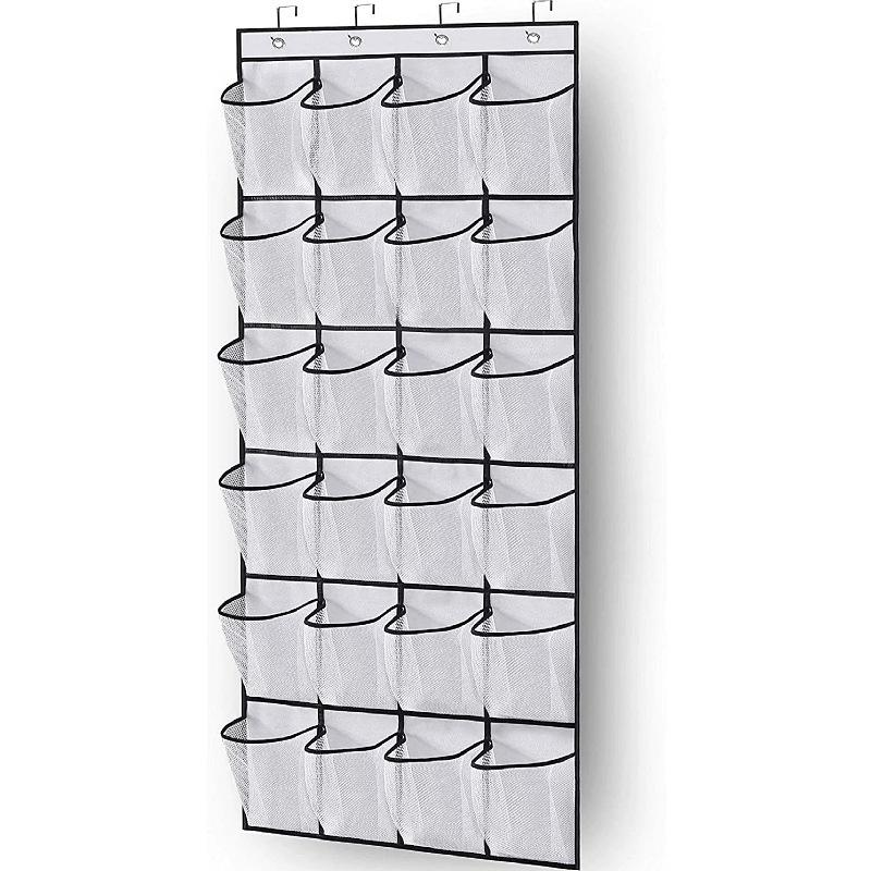 The organizer of the shoe storage bag wall 24 bag rack has clothes and shoe pendants installed on the back wall door toy storage