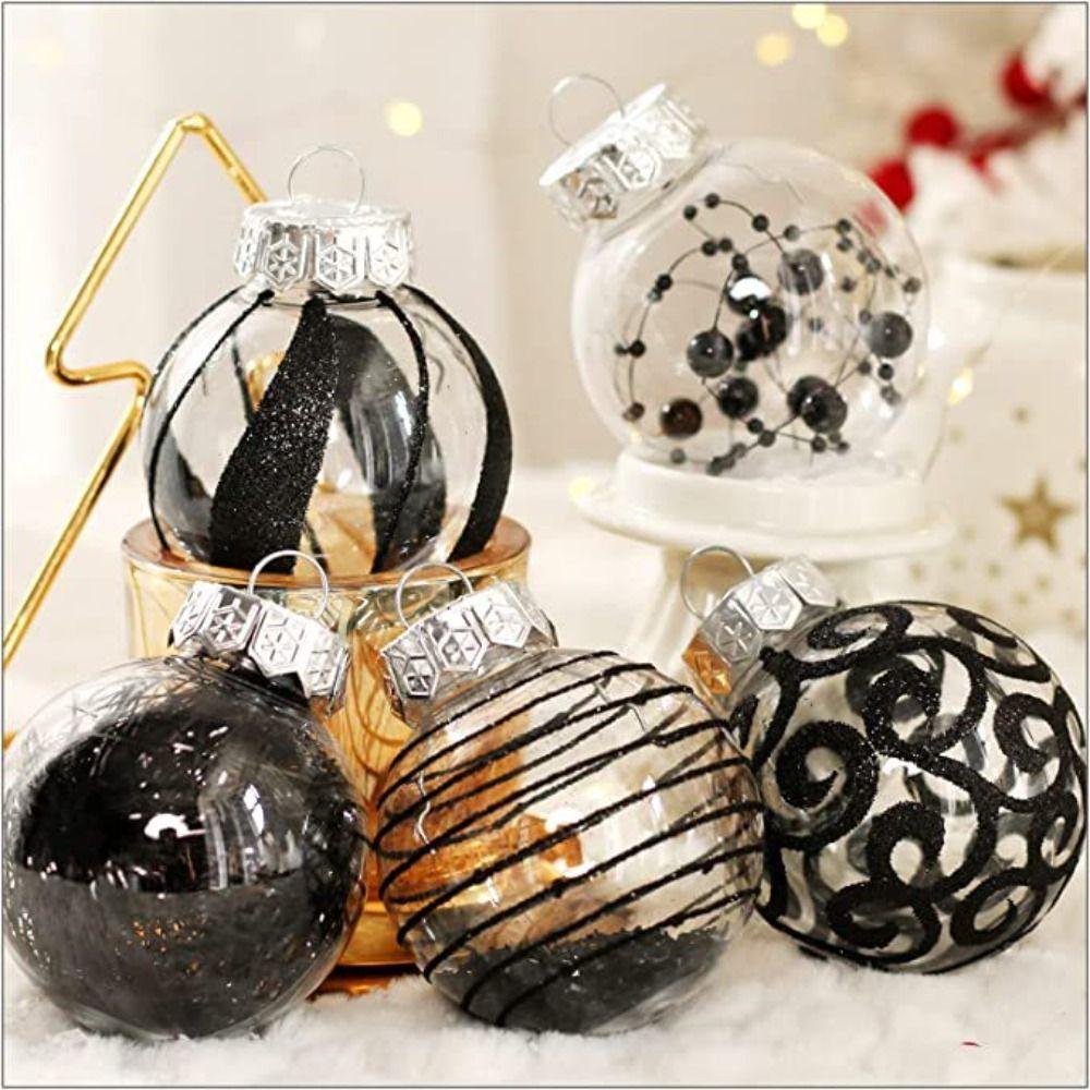 30pcs Plastic Christmas Tree Pendant Creative Hanging Ornament Christmas Ball Set  New Year