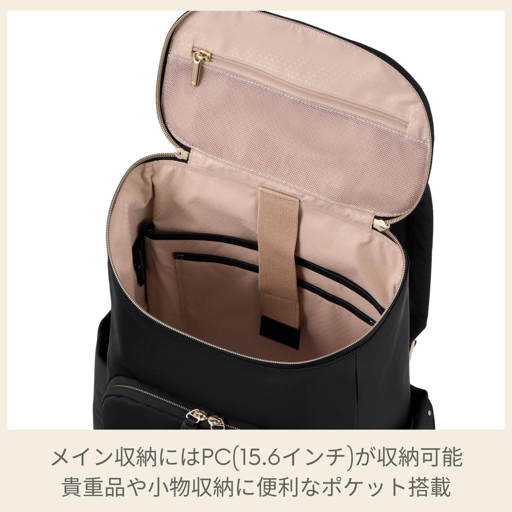 Samsonite Women's Audrina Backpack, Deluxe Business Bag, Fits 15.6-inch Laptop, Lightweight, Black