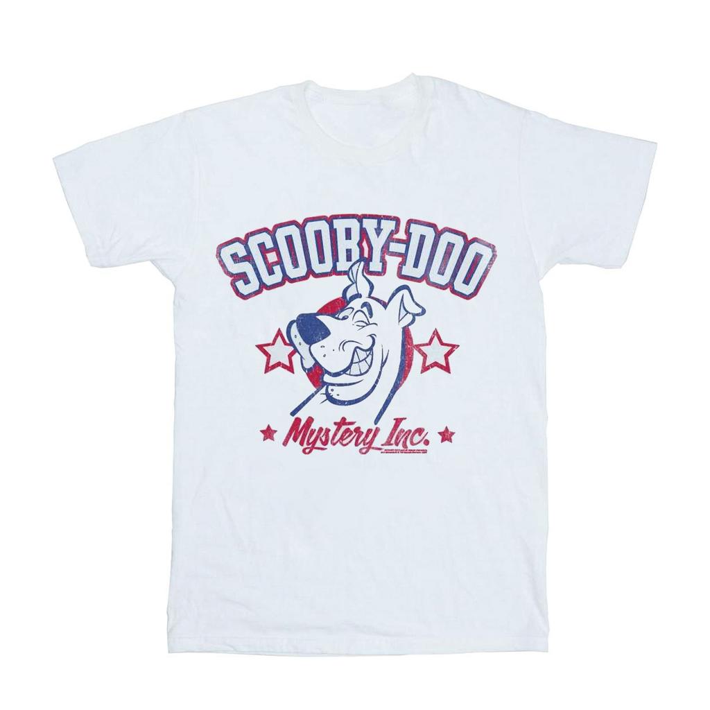 Scooby Doo Womens/Ladies Collegiate Mystery Inc Cotton Boyfriend T-Shirt