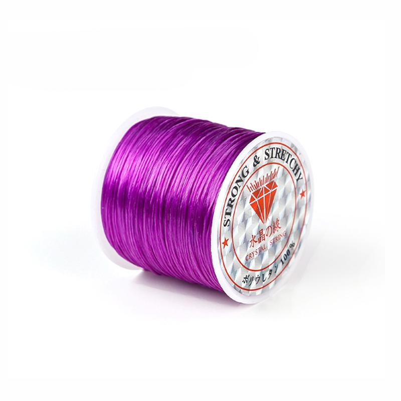 1 Roll Transparent Elastic Crystal Line Beading Cord for Jewelry Making and Garment Accessories