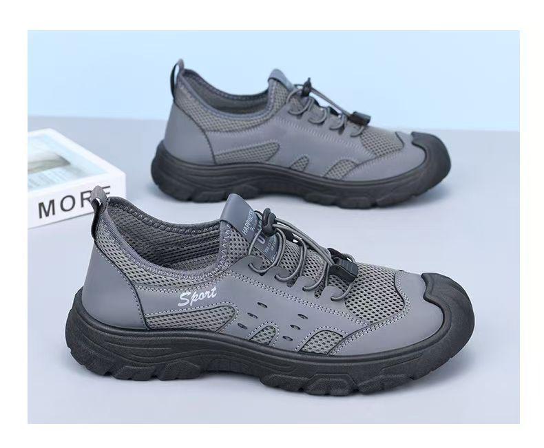 Men's Summer Breathable Mesh Shoes, Soft Sole, Non-slip, Comfortable Hiking and Casual Sports Shoes.