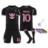 Kinder Sportausrüstung Miami Messi Nr. 10 Saison 2024/2025 Schwarz 3 Armbänder Schlüsselanhänger Polyester