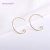 18K Gold Plated Ear Wire Hooks For Fashion Earring Making Supplies Brass French Earring Hook DIY Jewelry Materials Wholesale