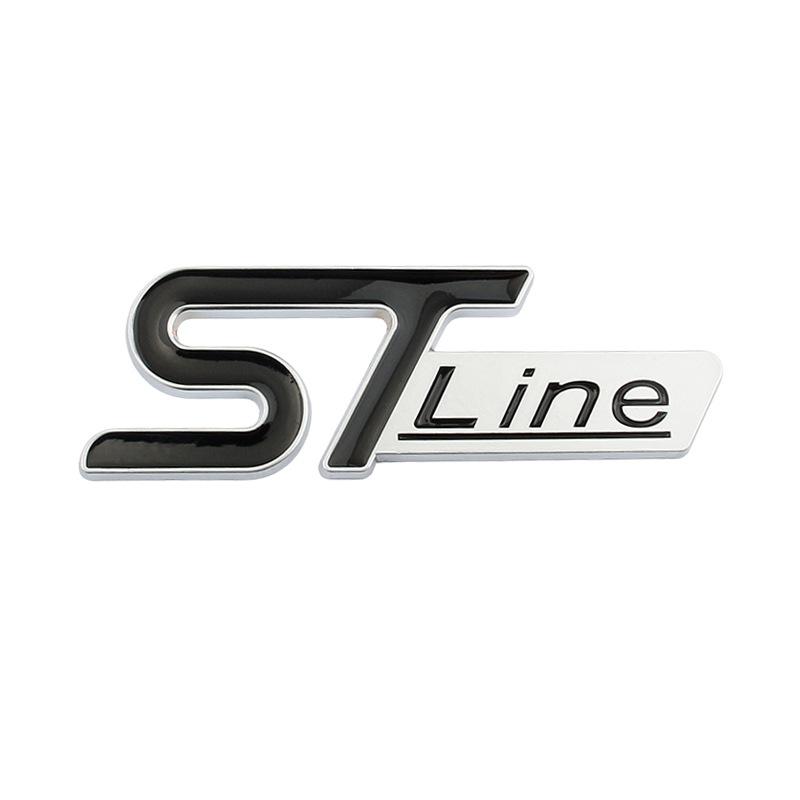 

3D Metal ST Line Front Grille Emblem Badge Car Head Trunk Stickers For Focus Mondeo Fiesta Explorer Styling Accessories чорний білий колір