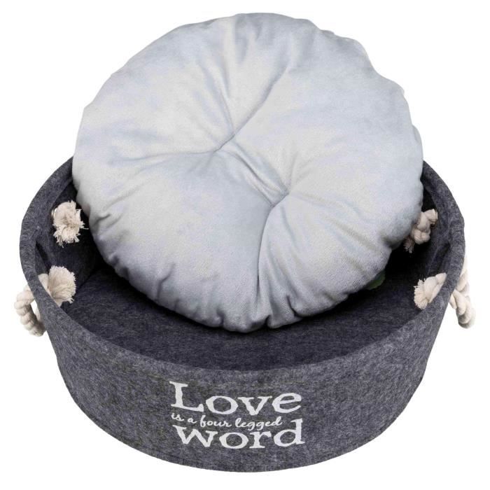 TRIXIE Panier pour chien - Ø37cm - Gris - Pour chien