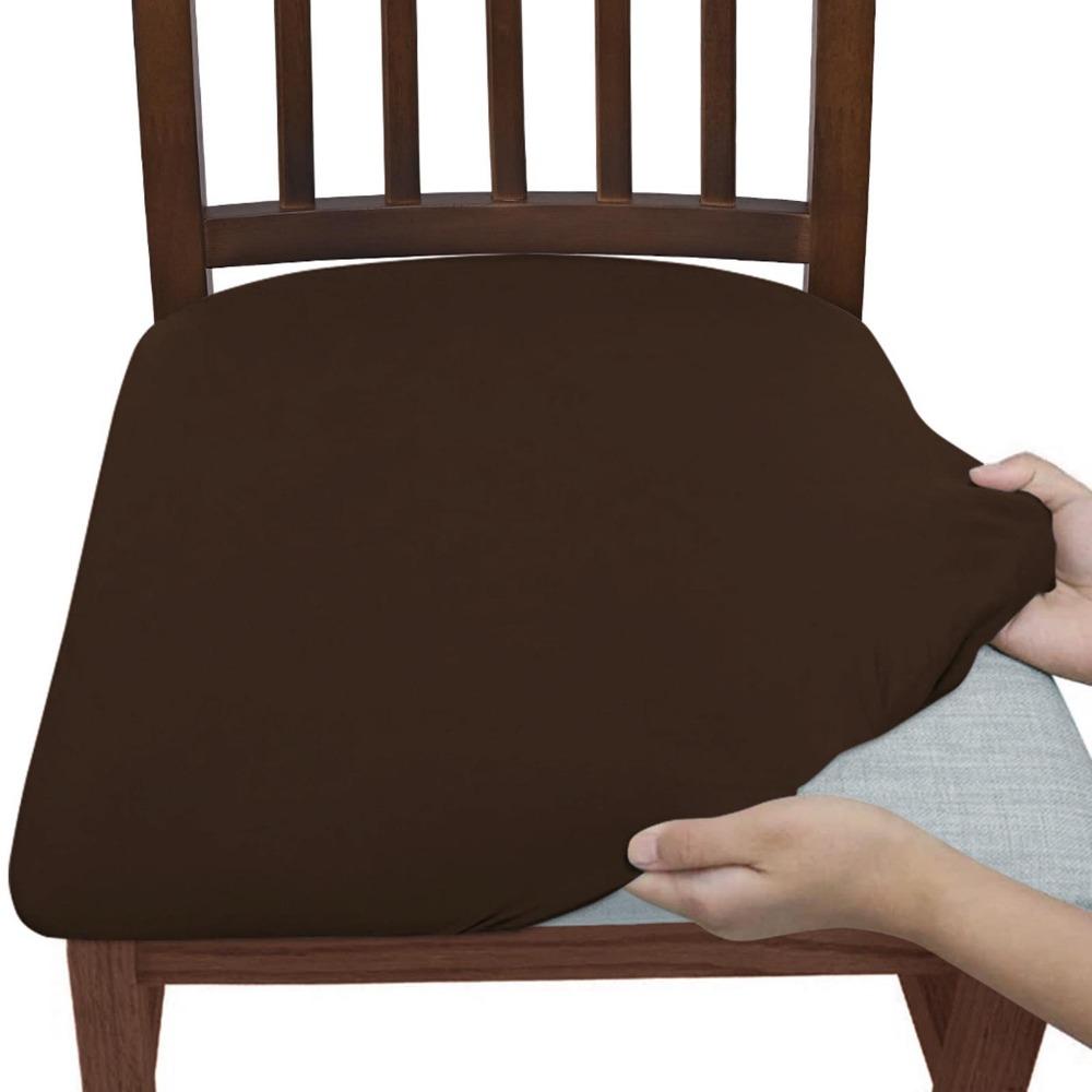 4Pcs Universal Stretch Chair Seat Cover Removable Dirt-resistant Chair Slipcover  Home