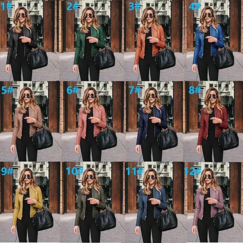 Γυναικείο Κοντό Μπουφάν Κρασί Κόκκινο Στυλ Μοτοσικλέτας Δροσερό Παλτό Λεπτό Παλτό Άνοιξης και Φθινοπώρου