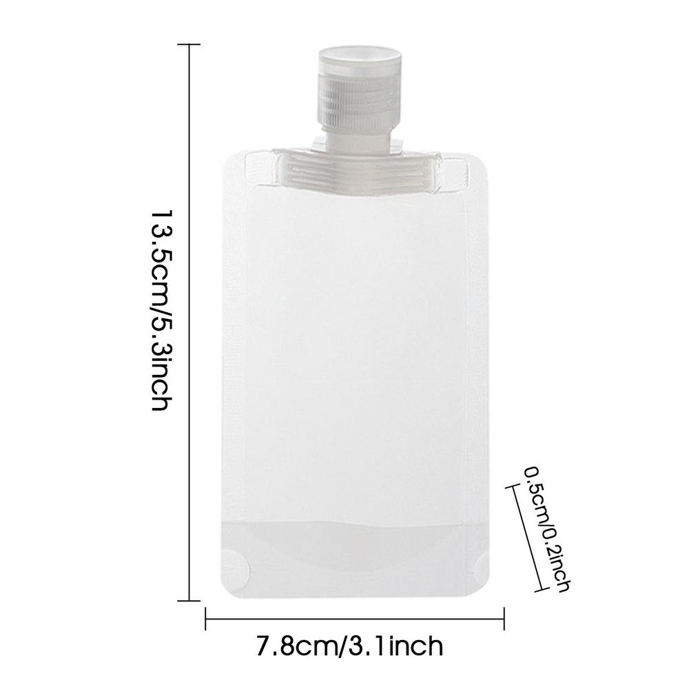 30/50/100ML Squeeze Pouches Refillable Empty Portable Squeeze Shampoo Conditioner Travel Bottles Travel Accessories