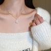 Collana a Clavicola con Nappa di Perle e Farfalla in Stile Coreano