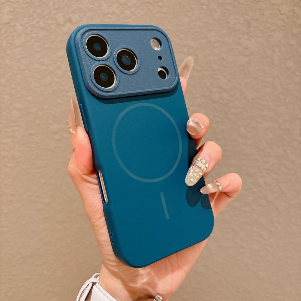Matte For Magsafe Magnetic Phone Case For iPhone 17 16 15 14 13 Pro Max Full Soft Bumper Wireless Charge Skin Feel Cover