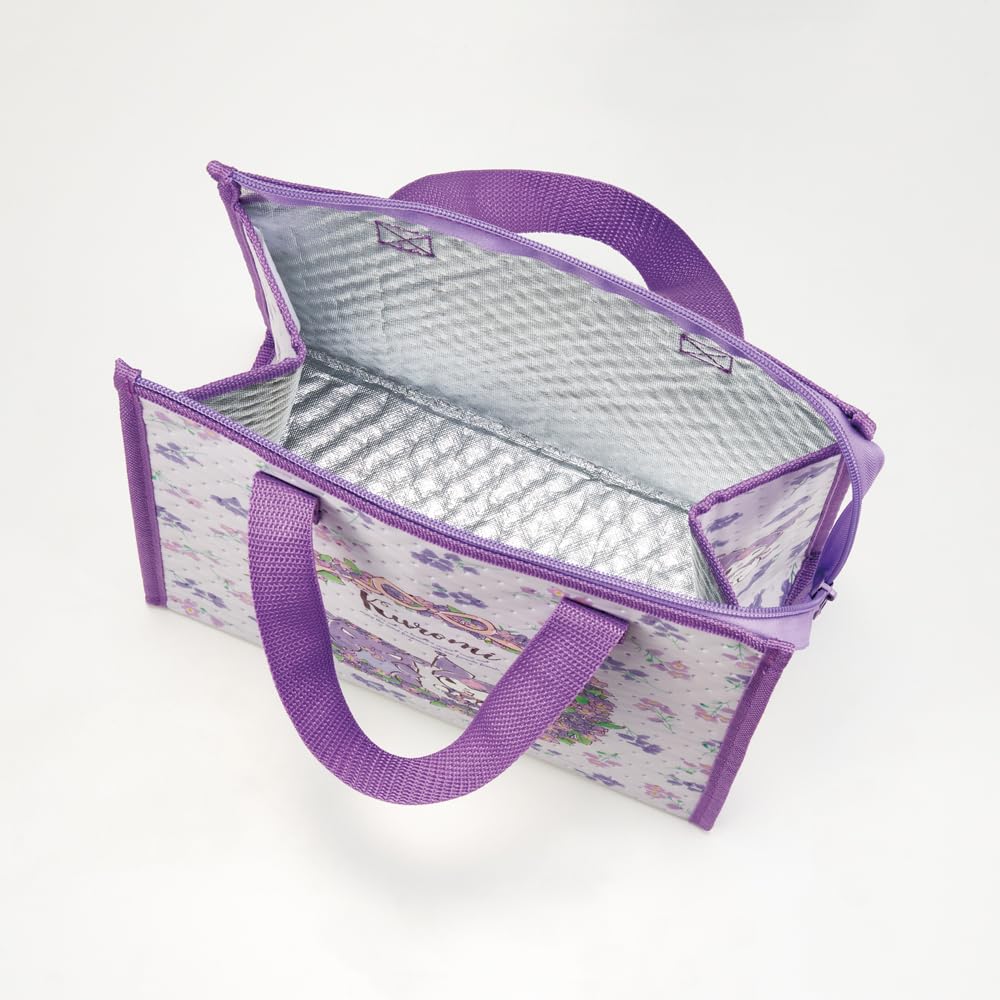 Skater Lunch x Sanrio Kuromi Flower Wreath Bag, Non-Woven Fabric, Insulated, 26.5 27cm, Design, FBC1-A