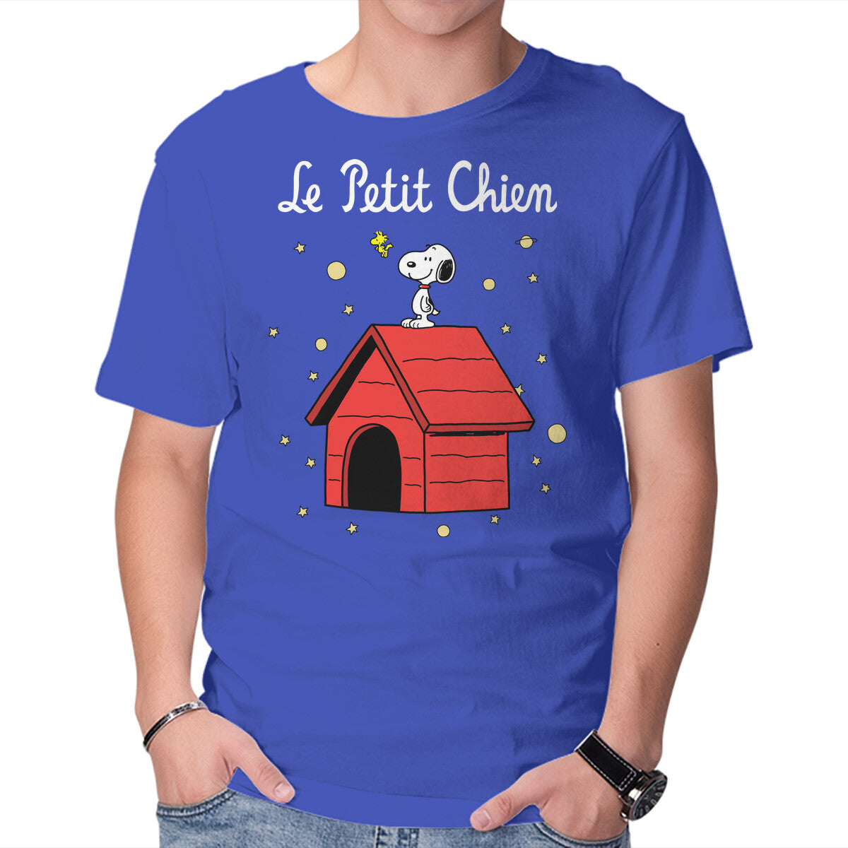 Unisex Crew Neck T-Shirt Le Petit Chien Graphic Short Sleeve Casual Tee XXXXL