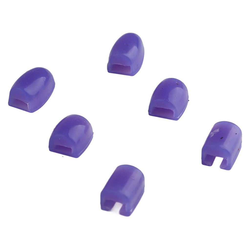 6 szt. podkładek pod klucze do saksofonu silikonowa wygodna amortyzacja podkładka pod palce do saksofonu podkładka pod kciuk do saksofonu fioletowa
