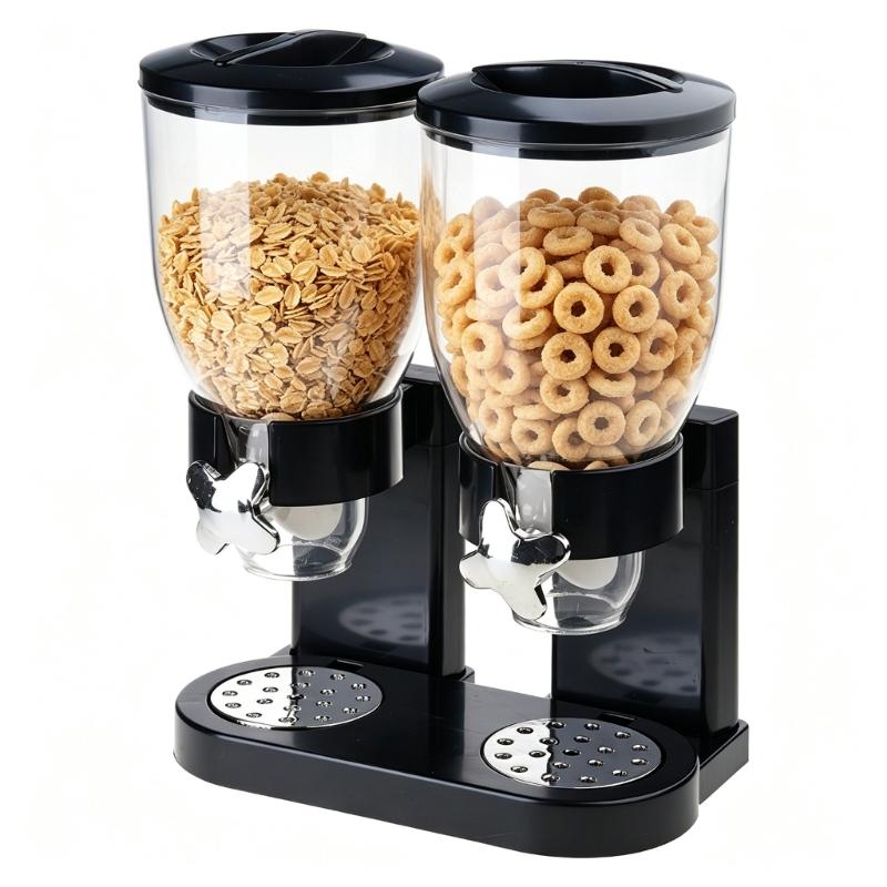 Contenitore Trasparente per Cereali con Coperchio a Chiusura Sicura per Organizzazione sul Bancone Dispenser per Cibo Secco per Cereali Riso