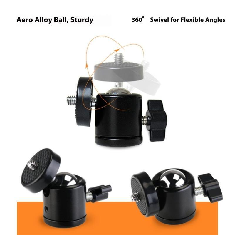 360 Degree Rotating All Metal 1/4 Inch Screw Tripod Adapter For Camera Mounting Streaming With Universal Compatibility